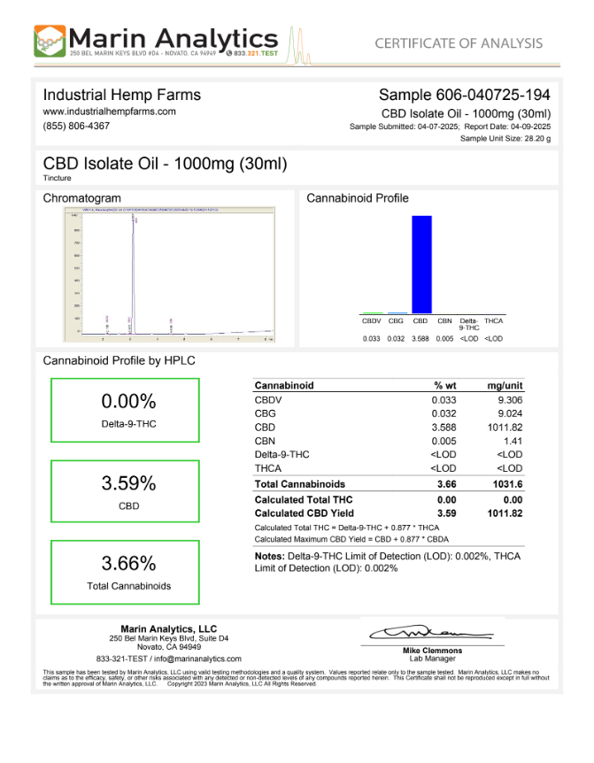 CBD Isolate Oil (THC-Free) image 2