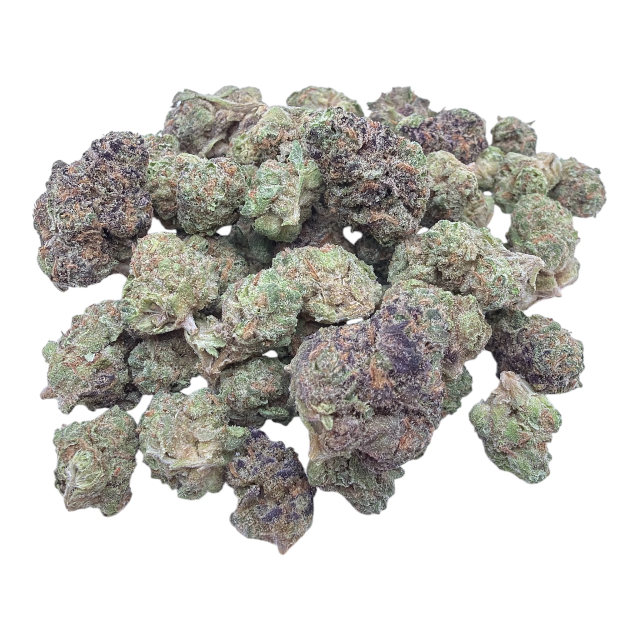 Black Maple indoor THCA smalls isolated on a white background