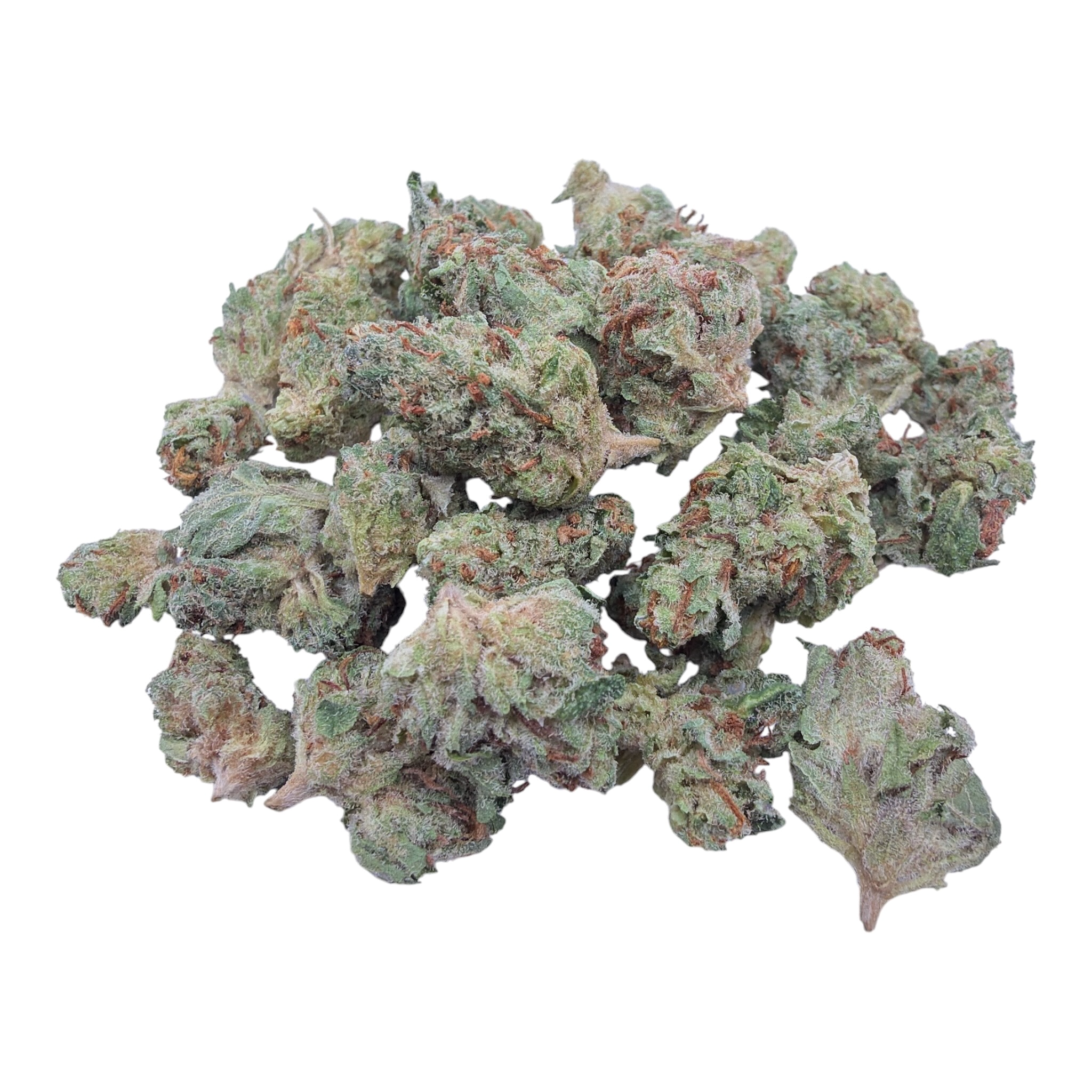 Garlic Gas Indoor Smalls THCA flower – isolated current-lot buds