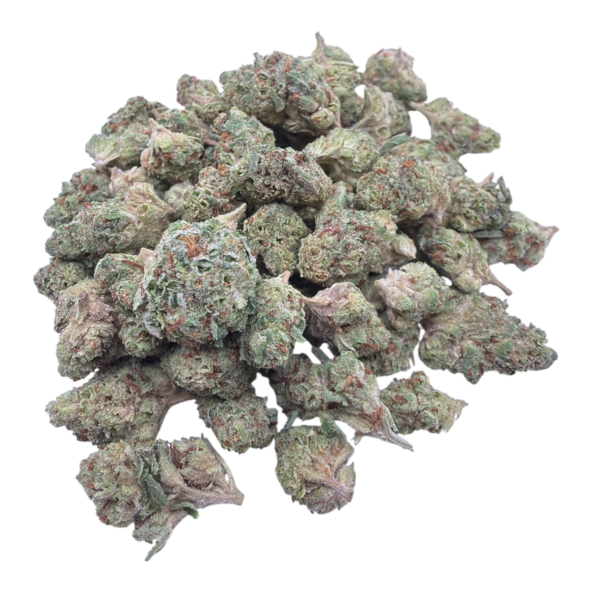Omega Runtz indoor THCA smalls isolated on a white background
