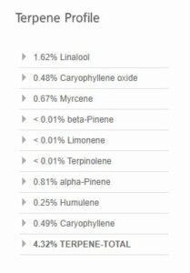 Strawberry Diesel terpene profile