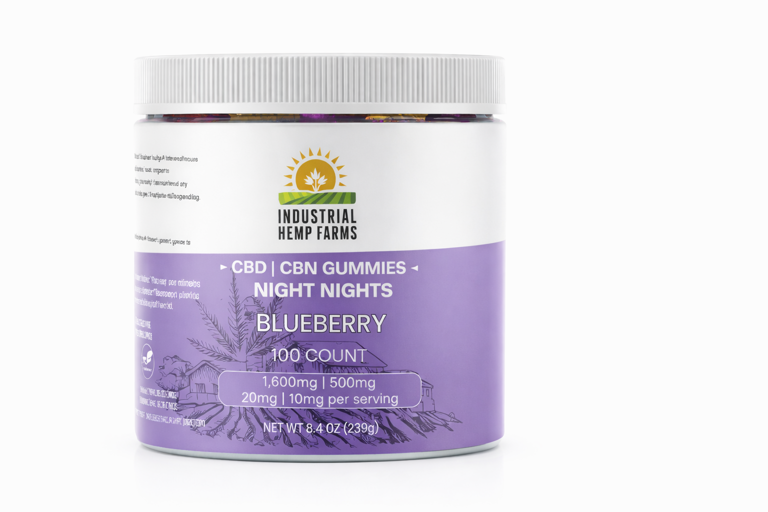 Industrial Hemp Farms night night gummies with CBN and melatonin