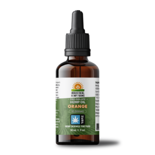brown amber dropper bottle with a green and white label that reads "cbd isolate hemp oil"