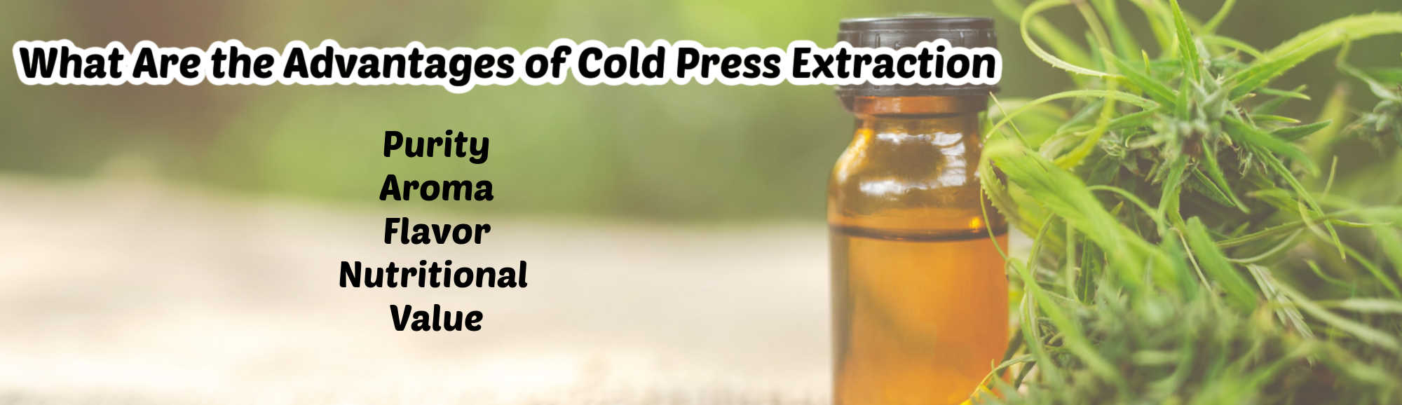 image of what are the advantages of cold press extraction