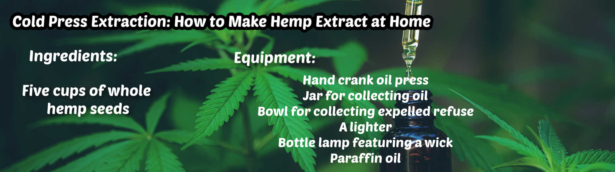 image of cold press extraction how to make hemp extract at home