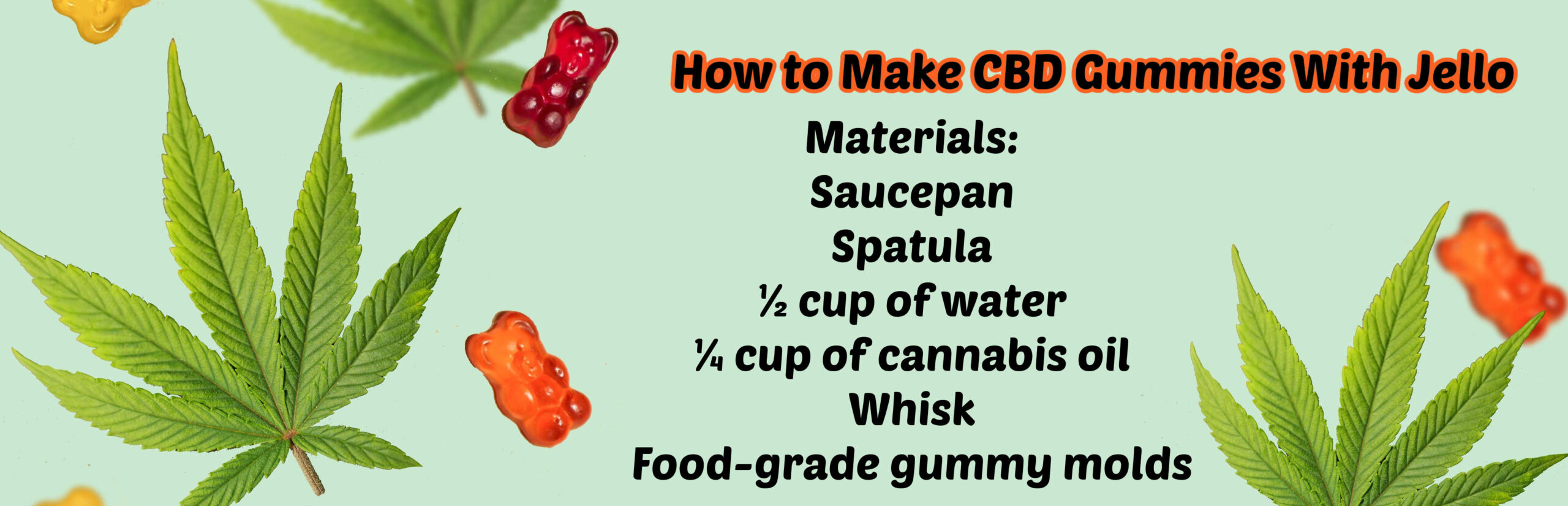 image of materials to make cbd gummies with jello