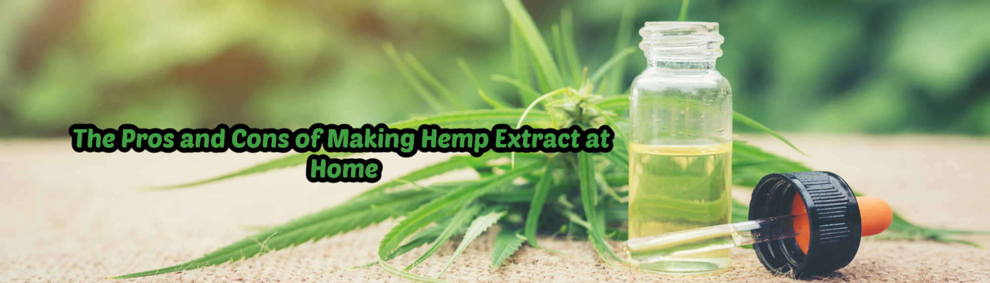 image of pros and cons of making hemp extract at home