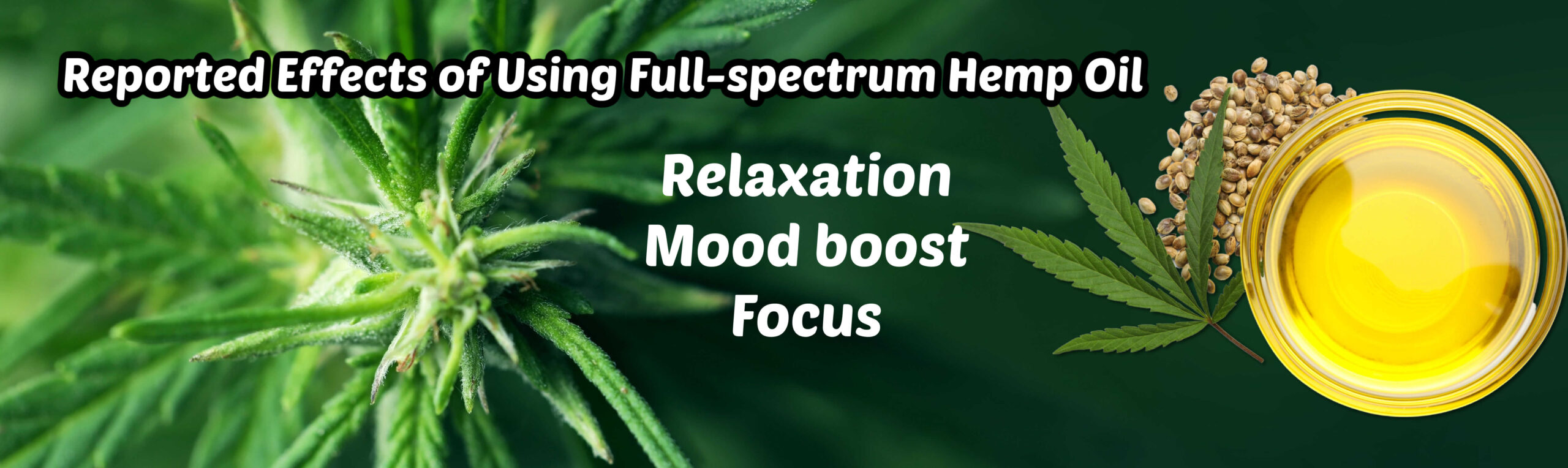image of reported effects of using full spectrum hemp oil