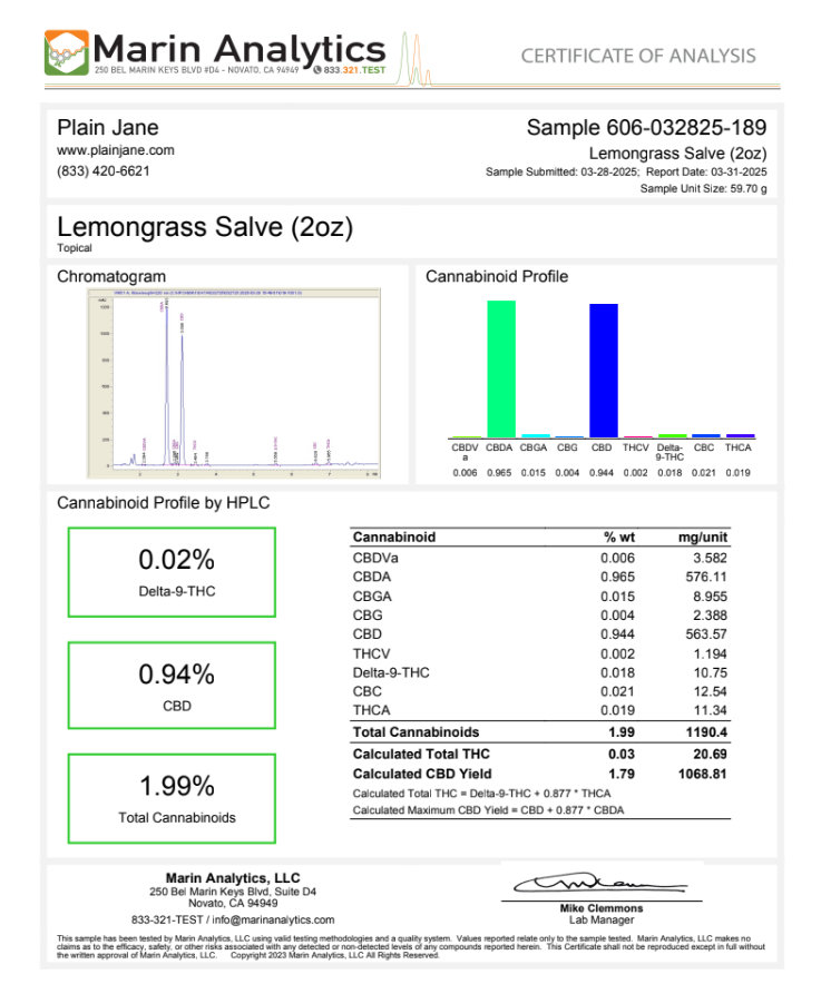 CBD Plain Jane Salve - Image 2