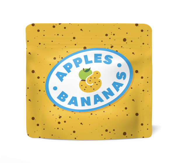 cookies apples and bananas flower bag